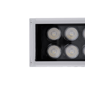 GLOBOSTAR® WASHER-GAIA 90216 Μπάρα Φωτισμού Wall Washer LED 144W 12240lm 10° DC 24V Αδιάβροχο IP67 Πολύχρωμο RGBW DMX512 Dimmable - Ασημί - Μ100 x Π7.3 x Υ4.3cm - 3 Χρόνια Εγγύηση