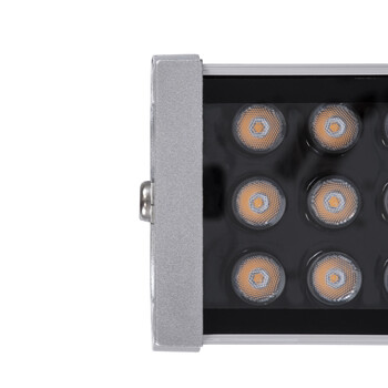 GLOBOSTAR® WASHER-GAIA 90217 Μπάρα Φωτισμού Wall Washer LED 216W 19440lm 10° DC 24V Αδιάβροχο IP67 Θερμό Λευκό 2700K Dimmable - Ασημί - Μ100 x Π10.2 x Υ9.5cm - 3 Χρόνια Εγγύηση