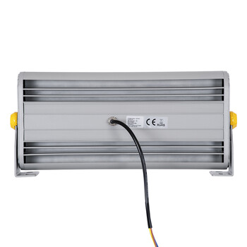 GLOBOSTAR® FLOOD-HENA 90446 Προβολέας Σποτ Wall Washer LED 48W 4080lm 30° AC 220-240V Αδιάβροχο IP67 Αρχιτεκτονικό Πορτοκαλί 2200K - Ασημί - Μ39 x Π6 x Υ17cm - 3 Χρόνια Εγγύηση
