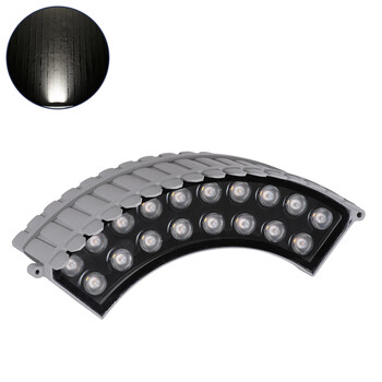 GLOBOSTAR® TREELIGHT-JINA 90691 Κυρτή Μπάρα Φωτισμού Wall Washer για Φυτά - Δέντρα LED 18W 1710lm 10° DC 24V Αδιάβροχο IP67 Φυσικό Λευκό 4500K Dimmable - Γκρι Ανθρακί - Μ29 x Π11 x Υ10.5cm - 3 Χρόνια Εγγύηση
