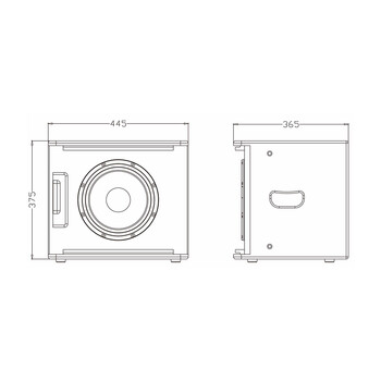 GloboStar® FDB ES110SA 98006 Facilities Speaker - Ενεργό Αυτοενισχυόμενο Ηχείο Subwoofer Εγκαταστάσεων Επιδαπέδιο με Ψηφιακό Ενισχυτή BA1.3 AC 220V/50-60Hz - 300W RMS (600W Peak) - 1 x 10" Inches LF - IP20 - Μαύρο - Μ44.5 x Π36.5 x Υ37.5cm