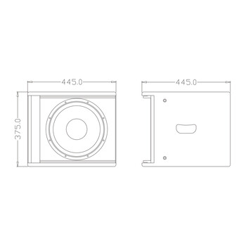 GloboStar® FDB ES112SA 98007 Facilities Speaker - Ενεργό Αυτοενισχυόμενο Ηχείο Subwoofer Εγκαταστάσεων Επιδαπέδιο με Ψηφιακό Ενισχυτή BA1.6 AC 220V/50-60Hz - 600W RMS (1400W Peak) - 1 x 12" Inches LF - IP20 - Λευκό - Μ44.5 x Π44.5 x Υ37.5cm