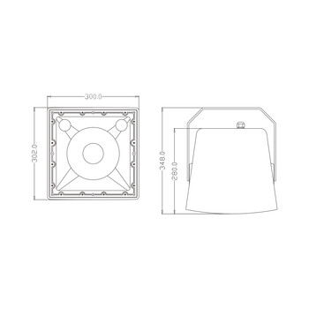 GloboStar® FDB LT208PT 98008 Facilities Speaker - Παθητικό Ηχείο Εγκαταστάσεων Επιτοίχιο με Μετασχηματιστή 100V & 8Ω - 150W RMS (600W Peak) - 1 x 8" Inches LF & 1 x 1" Inches HF - Αδιάβροχο IP56 - Λευκό - Μ30 x Π28 x Υ32cm