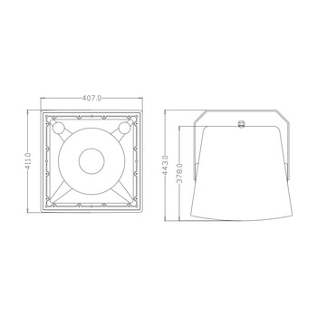 GloboStar® FDB LT212T 98009 Facilities Speaker - Παθητικό Ηχείο Εγκαταστάσεων Επιτοίχιο με Μετασχηματιστή 100V & 8Ω - 300W RMS (1200W Peak) - 1 x 12" Inches LF & 1 x 1" Inches HF - Αδιάβροχο IP56 - Λευκό - Μ40.7 x Π37.8 x Υ41cm