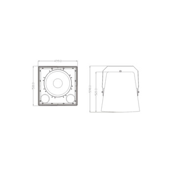 GloboStar® FDB LT115BT 98011 Facilities Speaker - Παθητικό Ηχείο Subwoofer Εγκαταστάσεων Επιτοίχιο με Μετασχηματιστή 100V & 8Ω - 400W RMS (1600W Peak) - 1 x 15" Inches LF - Αδιάβροχο IP56 - Λευκό - Μ49 x Π50 x Υ52cm