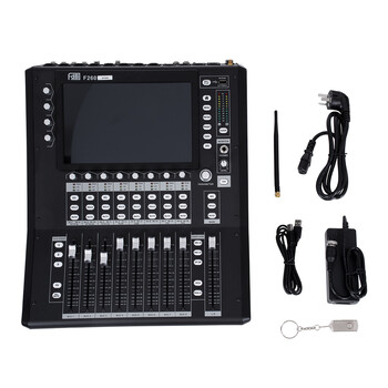 GloboStar® FDB F260 98023 Multifunctional Digital Mixer Audio Console 24Ch - Επαγγελματική Ψηφιακή Κονσόλα Ήχου 16Ch Audio In / 8Ch Audio Out / 8Ch BUS Out - Οθόνη Αφής 10" HD - Wifi Smart System - UDP - AC 220V/50-60Hz - IP20 - Μαύρο - Μ38 x Π49 x Υ14cm