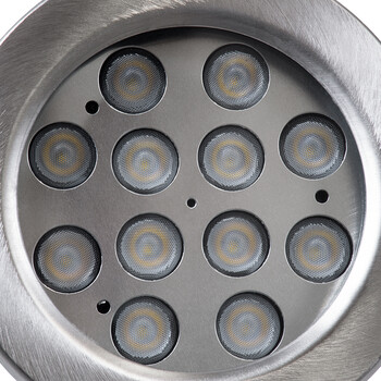 GLOBOSTAR® UNDERWATER-DENIS 90430 Υποβρύχιος Προβολέας Σποτ για Σιντριβάνια/Πισίνες LED 12W 1200lm 30° DC 24V Αδιάβροχο IP68 Ψυχρό Λευκό 6000K Dimmable - Ανοξείδωτο Ατσάλι 304 - Μ14.5 x Π7 x Υ17cm - 3 Χρόνια Εγγύηση