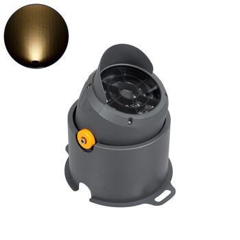 GLOBOSTAR® FLOOD-SIMA 90495 Κινούμενος Προβολέας Σποτ Wall Washer με Αντιθαμβωτική Γρίλια LED 36W 3240lm 30° DC 24V Αδιάβροχο IP67 Θερμό Λευκό 2700K Dimmable - Γκρι Ανθρακί - Μ21 x Π26 x Υ27cm - 3 Χρόνια Εγγύηση