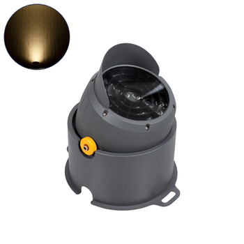 GLOBOSTAR® FLOOD-SIMA 90497 Κινούμενος Προβολέας Σποτ Wall Washer με Αντιθαμβωτική Γρίλια LED 60W 5400lm 30° DC 24V Αδιάβροχο IP67 Θερμό Λευκό 2700K Dimmable - Γκρι Ανθρακί - Μ29 x Π24 x Υ28.5cm - 3 Χρόνια Εγγύηση
