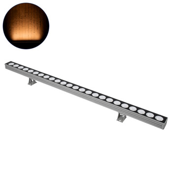 GLOBOSTAR® WASHER-JAVIA 90554 Μπάρα Φωτισμού Wall Washer LED 48W 3840lm 5° DC 24V Αδιάβροχο IP67 Αρχιτεκτονικό Πορτοκαλί 2200K Dimmable - Γκρι Ανθρακί - Μ100 x Π5.2 x Υ3.6cm - 3 Χρόνια Εγγύηση