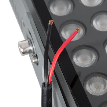 GLOBOSTAR® FLOOD-ZANA 90558 Προβολέας Σποτ Wall Washer LED 100W 9000lm 30° DC 24V Αδιάβροχο IP65 Θερμό Λευκό 2700K Dimmable - Γκρι Ανθρακί - Μ45.5 x Π28 x Υ10cm - 3 Χρόνια Εγγύηση