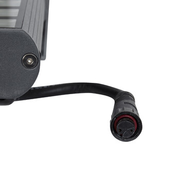 GLOBOSTAR® WASHER-PANDA 90583 Μπάρα Φωτισμού Wall Washer LED 36W 3240lm 15° DC 24V Αδιάβροχο IP67 Θερμό Λευκό 2700K Dimmable - Γκρι Ανθρακί - Μ100 x Π4 x Υ3.5cm - 3 Χρόνια Εγγύηση