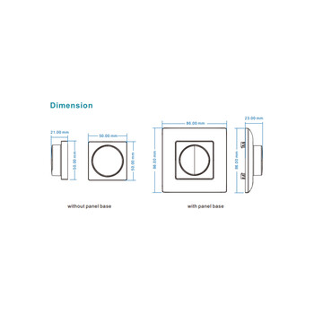 GloboStar® 71443 K1 Mi-BOXER Ασύρματο Επιτοίχιο Χειριστήριο Dimmer RF 2.4Ghz για όλα τα Μονόχρωμα Mi-BOXER Controller DC 3V 1 x CR2032 - IP20 Λευκό Μ8.5 x Π8.5 x Υ2.5cm - 5 Years Warranty