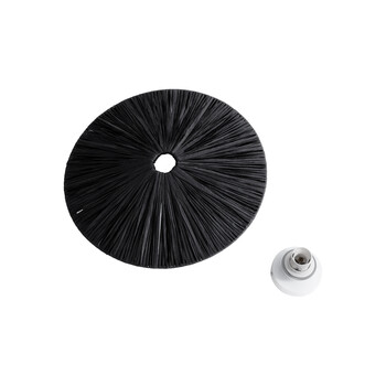 GloboStar® COLOMBO 02279 Boho Επιτοίχιο Φωτιστικό Απλίκα Μονόφωτο 1 x E27 IP20 Μαύρη Ράφια - Μ40 x Π40 x Υ9cm