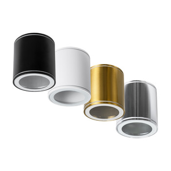 GloboStar® MARETTI 61448 Επιφανειακό Στρόγγυλο Φωτιστικό Σποτ με Ντουί 1 x GU10 VDE Certified AC 220-240V Αδιάβροχο IP65 - Σώμα Αλουμινίου & Υψηλής Αντοχής Tempered Glass - Φ9 x Υ9cm - Ασημί Νίκελ - 5 Χρόνια Εγγύηση