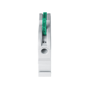 GloboStar® FAST-CONNECT 69902 Μονή Κλέμα Ράγας Ταχείας Σύνδεσης & Διακλάδωσης Καλωδίων για Ηλεκτρολογικούς Πίνακες - 1 x Είσοδος & 1 x Έξοδος με Συμβατή Διατομή Καλωδίων 0.2mm² έως 4mm² - 600V 32A Max - Μ4.5 x Π1 x Υ3.2cm - Γκρι & Πράσινο - Πακέτο 10 Τεμαχίων - 5 Years Warranty
