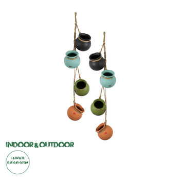 GloboStar® Artificial Garden AIGYPT 20531 ΣΕΤ 2 Κρεμαστά Διακοσμητικά Κεραμικά Κασπώ Γλάστρες - Flower Pots Μαύρό με Γαλάζιο και Πράσινο με Πορτοκαλί Μ18 x Π10 x Υ70cm GloboStar® Artificial Garden AIGYPT 20531 ΣΕΤ 2 Κρεμαστά Διακοσμητικά Κεραμικά Κασπώ Γλάστρες - Flower Pots Μαύρό με Γαλάζιο και Πράσινο με Πορτοκαλί Μ18 x Π10 x Υ70cm