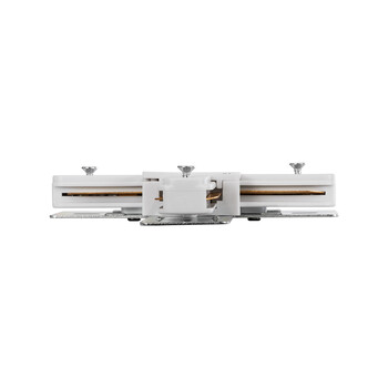 GloboStar® 2L-EUROTRACK 60910 Αντάπτορας +(Σταυρός) - Μονοφασικός 2 Καλωδίων για όλες τις Ράγες EUROTRACK AC 220-240V IP20 Μ10.7 x Π10.7 x Υ1.5cm - EUROTRACK® System 1L+1N - Θερμοπλαστικό - Λευκό - 5 Χρόνια Εγγύηση