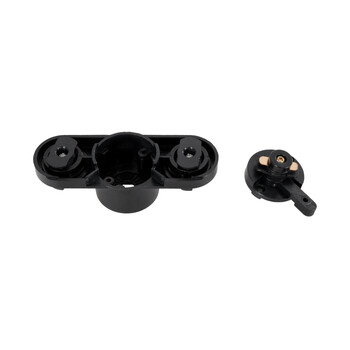 GloboStar® 2L-EUROTRACK 60911 Αντάπτορας Κρέμασης Φωτιστικού - Μονοφασικός 2 Καλωδίων για όλες τις Ράγες EUROTRACK AC 220-240V IP20 Μ10 x Π4 x Υ3.2cm - EUROTRACK® System 1L+1N - Θερμοπλαστικό - Μαύρο - 5 Χρόνια Εγγύηση