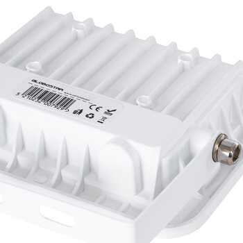 GloboStar® ATLAS 61407 Επαγγελματικός Προβολέας LED 20W 2500lm 120° AC 220-240V - Αδιάβροχος IP67 - Μ12 x Π2.5 x Υ9.5cm - Λευκό - Ψυχρό Λευκό 6000K - LUMILEDS Chips - TÜV Rheinland Certified - 5 Years Warranty