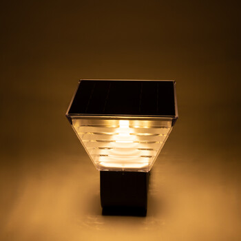 GLOBOSTAR® GRACIOUS 90529 Φωτιστικό Κολωνάκι Κήπου LED 10W 330lm 120° με Ενσωματωμένο Φωτοβολταϊκό Panel 6V 2W & Επαναφορτιζόμενη Μπαταρία Li-ion 3.2V 1800mAh με Αισθητήρα Ημέρας-Νύχτας Αδιάβροχο IP65 Θερμό Λευκό 2700K - Ψυχρό Λευκό 6000K - Γκρι Ανθρακί - Μ29 x Π24 x Υ24cm - 2 Χρόνια Εγγύηση