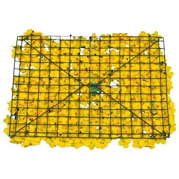 GloboStar® 78317 Συνθετικό Πάνελ Λουλουδιών - Κάθετος Κήπος Ορτανσία Κίτρινο Μ60 x Υ40 x Π5cm