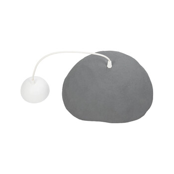 GloboStar® CONCRETE 201-0047 Μοντέρνο Κρεμαστό Φωτιστικό Καμπάνα Μονόφωτο 1 x E27 IP20 Γκρι Πολυστερίνη με Γκρι Ρητίνη - Μ31 x Π29 x Υ70cm