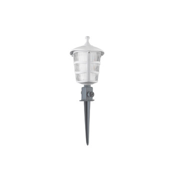GloboStar® ZARDIN 203-0241 Vintage Καρφωτό Φωτιστικό Φαναράκι Μονόφωτο 1 x E27 IP44 Λευκό Πλαστικό Σώμα - Μ16 x Π16 x Υ51cm