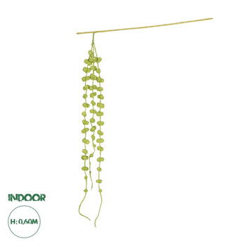 GloboStar® Artificial Garden GREEN AMARANTHUS FRUIT BRANCH 21453Τεχνητό Διακοσμητικό Κλαδί Πράσινος Αμάρανθος Y60cm
