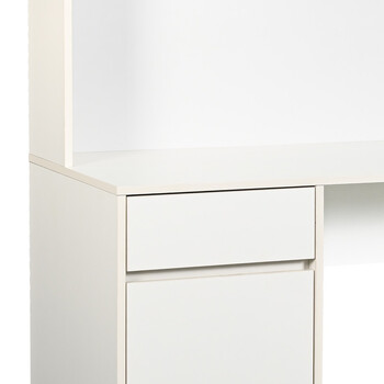 Γραφείο εργασίας Secreta pakoworld με ράφι σε λευκή απόχρωση 110x50x135εκ