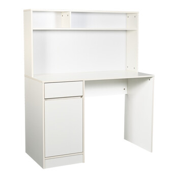 Γραφείο εργασίας Secreta pakoworld με ράφι σε λευκή απόχρωση 110x50x135εκ