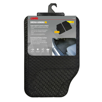 L2648.0 ΠΑΤΑΚΙΑ ΛΑΣΤΙΧΟ DRENA GOMMA 2 UNIVERSAL ΜΑΥΡΑ 43,5x66cm LAMPA -  2 ΤΕΜ
