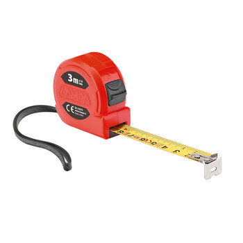 L5957.1 ΜΕΤΡΟΤΑΙΝΙΑ ΑΥΤΟΜΑΤΗ COMPACT 5m x16mm ΚΟΚΚΙΝΗ ΜΕ ΚΛΙΠ ΖΩΝΗΣ LAMPA - 1 ΤΕΜ.