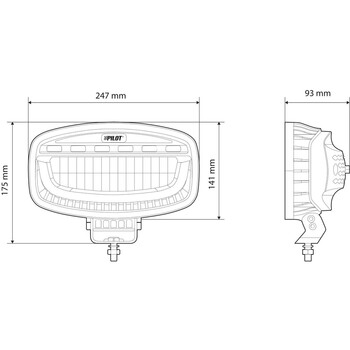 L7237.5 ΠΡΟΒΟΛΕΑΣ ΜΕ ΠΟΡΤΟΚΑΛΙ LED ΦΛΑΣ GLARE OVAL-PRO DEMON LINE 10>30V 51 LED 60W 3500lm 247x175x93mm LAMPA - 1 ΤΕΜ.
