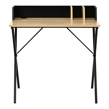 Γραφείο εργασίας Zervan pakoworld σε oak απόχρωση με πόδι μαύρο μέταλλο 80x50x84εκ Γραφείο εργασίας Zervan pakoworld σε oak απόχρωση με πόδι μαύρο μέταλλο 80x50x84εκ