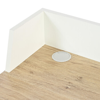 Γραφείο εργασίας Zervan pakoworld σε oak απόχρωση με πόδι λευκό μέταλλο 80x50x84εκ Γραφείο εργασίας Zervan pakoworld σε oak απόχρωση με πόδι λευκό μέταλλο 80x50x84εκ