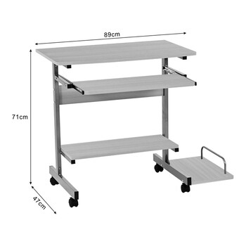 Γραφείο υπολογιστή Veronce pakoworld σε φυσική απόχρωση με μεταλλικό σκελετό 89x47x71εκ Γραφείο υπολογιστή Veronce pakoworld σε φυσική απόχρωση με μεταλλικό σκελετό 89x47x71εκ