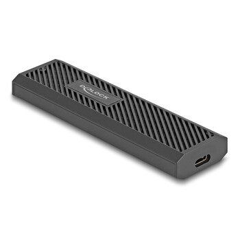 DELOCK θήκη για M.2 NVMe PCIe/SATA SSD 42031, 20Gbps, tool free, μαύρη