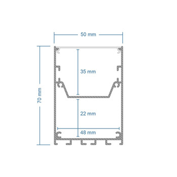 GLOBOSTAR® ALP-CORNER-IN90 BRIGHTRAIL 61780 Επιφανειακό / Κρεμαστό Προφίλ Αλουμινίου Γωνία με Λευκό Γαλακτερό Πατητό Κάλυμμα για Ταινίες LED IP20 - Λευκό Ματ - Μ30 x Π5 x Υ7.5cm