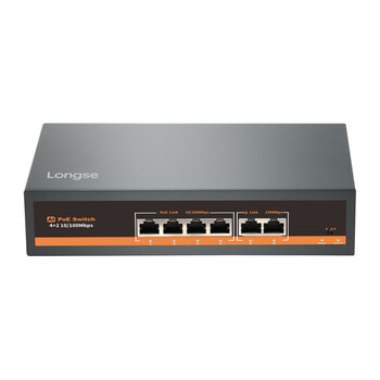 LONGSE PoE switch HT42FA με 4x LAN & 2x WAN θύρες, 10/100Mbps