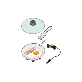 L9712.5 ΤΗΓΑΝΙ ΗΛΕΚΤΡΙΚΟ ELECTRIC FRYING PAN 24V 270W 13A Φ20cm 360ml ΜΕ ΦΙΣ ΑΝΑΠΤΗΡΑ LAMPA - 1 ΤΕΜ.