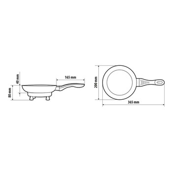 L9712.5 ΤΗΓΑΝΙ ΗΛΕΚΤΡΙΚΟ ELECTRIC FRYING PAN 24V 270W 13A Φ20cm 360ml ΜΕ ΦΙΣ ΑΝΑΠΤΗΡΑ LAMPA - 1 ΤΕΜ.