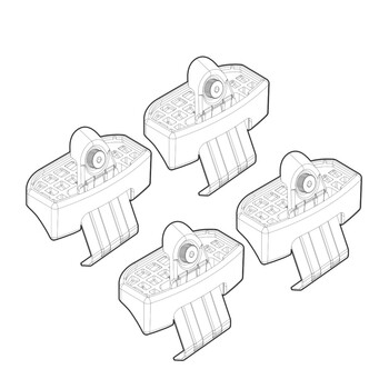 N21253 ΑΚΡΑ ΓΙΑ ΜΠΑΡΕΣ NORDRIVE ΓΙΑ EVO EVO4 2017+  - 4 τεμ.