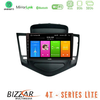Bizzar 4t Series Chevrolet Cruze 2009-2012 4core Android13 2+32gb Navigation Multimedia Tablet 9" u-lvb-Cv0045