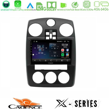 Cadence x Series Chrysler pt-Cruiser 2000-2005 8core Android 14 4+64gb Navigation Multimedia Tablet 9" u-x-Ch1575