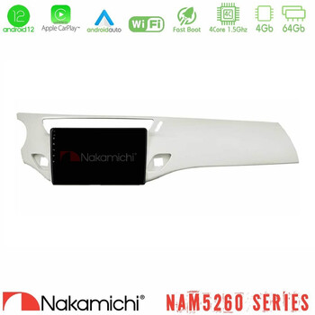 Nakamichi Nam5260 Series 4core Android12 4+64gb Citroen c3 2009-2016 Navigation Multimedia Tablet 9" με Carplay & Android Auto u-n44-Ct1948wh