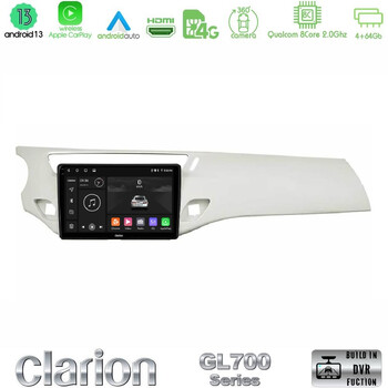 Clarion Gl700 Series 8core Android13 4+64gb Citroen c3 2009-2016 Navigation Multimedia Tablet 9" με Carplay & Android Auto u-gl7-Ct1948wh