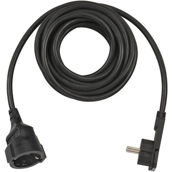 Brennenstuhl Καλώδιο Προέκτασης με Επίπεδο Φις 5m/ H05VV-F/ 3G1,5 Black (1168980050) (BNN1168980050)