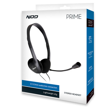 NOD PRIME HDS-005 HEADPHONES WITH MIC,BLACK