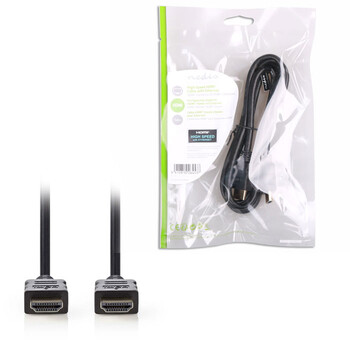 NEDIS CVGP34000BK15 High Speed HDMI, Cable with Ethernet, HDMI Connector - HDMI 1,5m